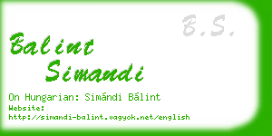 balint simandi business card